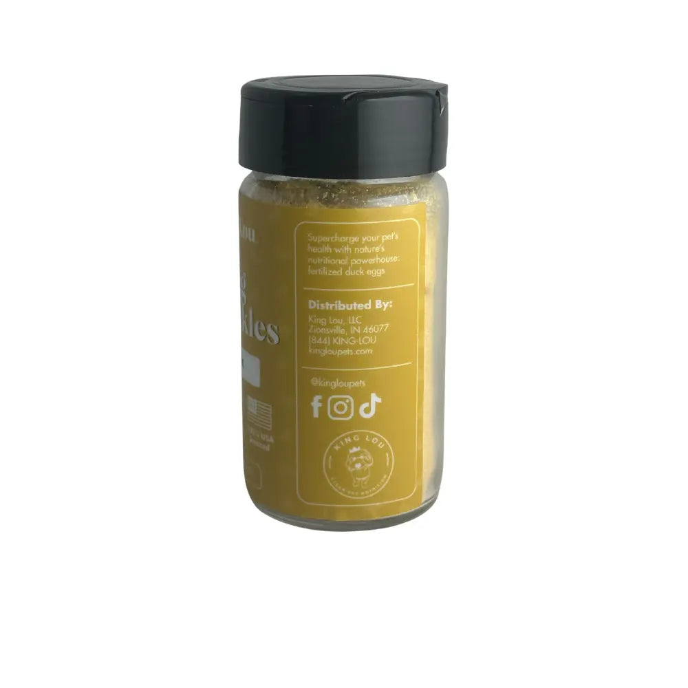 King Lou Duck Egg Sprinkles Topper for Dogs and Cats 100% USA Sourced Single Ingredient Premium Quality Supplement