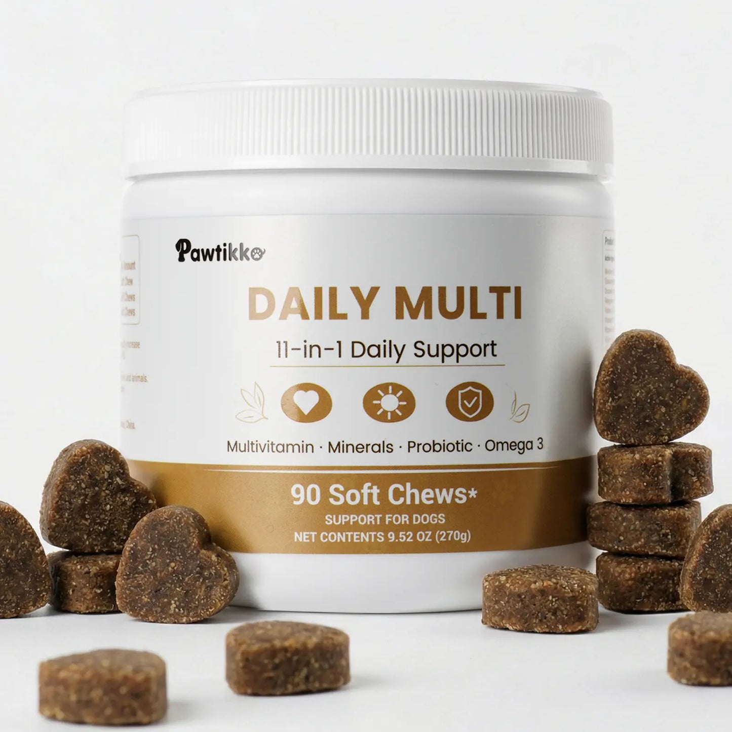 Complete Dog Health Bundle – Multivitamin, Joint Support & Probiotics Soft Chews for Skin Coat, Hip Joint, Digestive & Immune Support