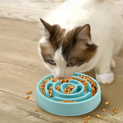 Plastic Dog Slow Feeder Bowl, Anti-Choke Design Ensures Safe Eating, Puzzle Snack Bowl Protects Neck, Pet Feeding Accessories