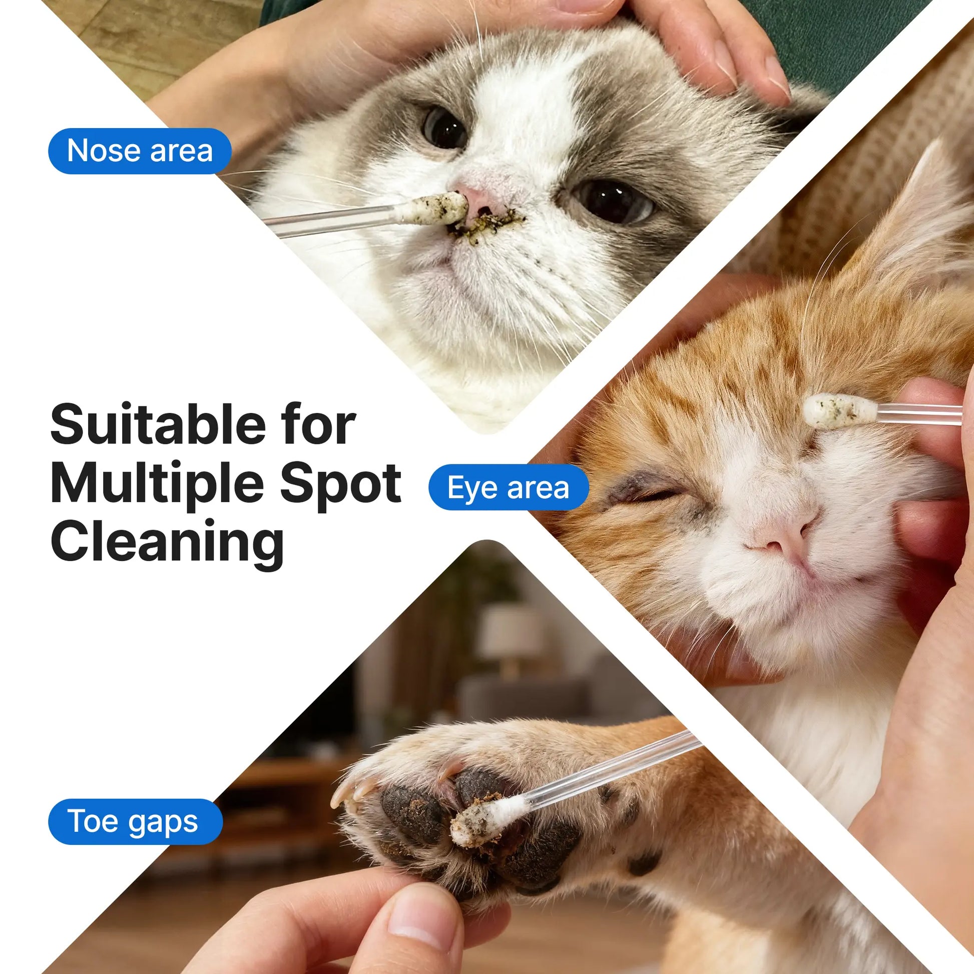 Pawfirst 100 Pack Pet Ear Cleaning Swabs, Break-To-Release Disposable Ear Cleaner for Dogs & Cats, Soothing Aloe & Chamomile Formula for Earwax & Odor