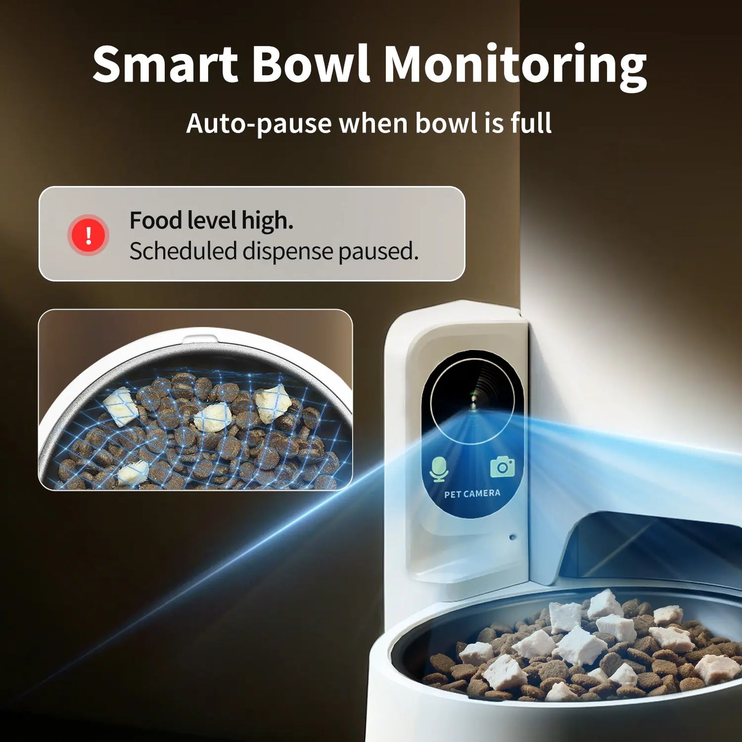 AI Pet Food Feeder with Camera - PETKIT Yumshare Solo 2 - Facial Recognition for up to 15 Pets, Live Video Streaming, App Control, Customized Meal Plans (For Dogs & Cats), Food Feeders