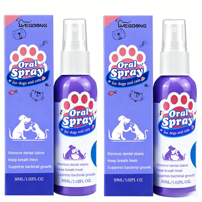 Cat and Dog Tooth Cleaning Spray - Removes Stains and Freshens Breath for Pet Oral Carelitter Pellets, Spray, Litter Tray, Litter Box, Removal,Summervibes,Petlovers Toothbrush Remover