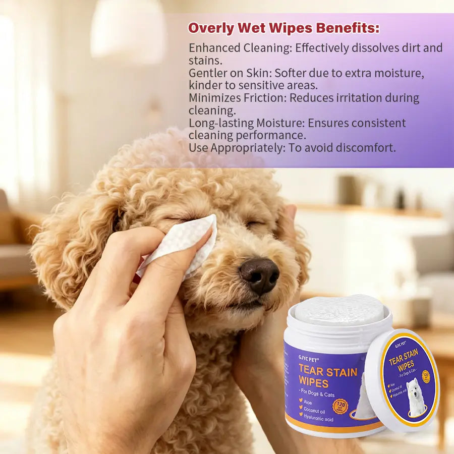 PET Pet Tear Stain Protection Cream with Professional Brush for Dog and Cat Eye Care, Natural Anti-Tear, Gentle Cleaning, Removes Tear Stains from Dogs and Cats, Remarkable Effect without Irritation