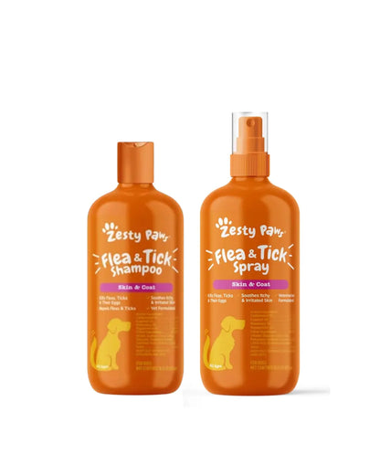 Fresh Start Pet Wash & Protect – 16 Oz Shampoo & 16 Oz Flea & Tick Spray