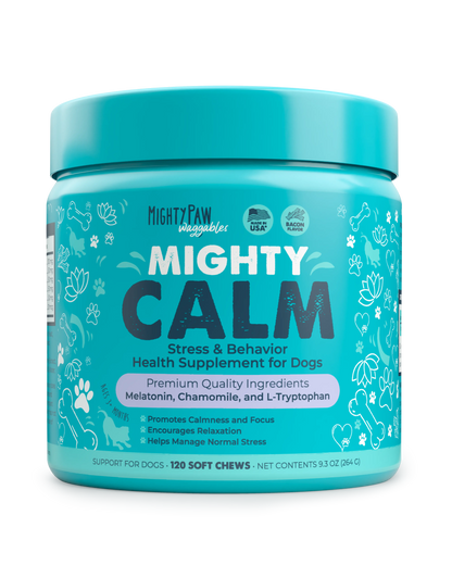 Mighty Calm Chews for Dogs: Stress Relief and Calming Support Supplements