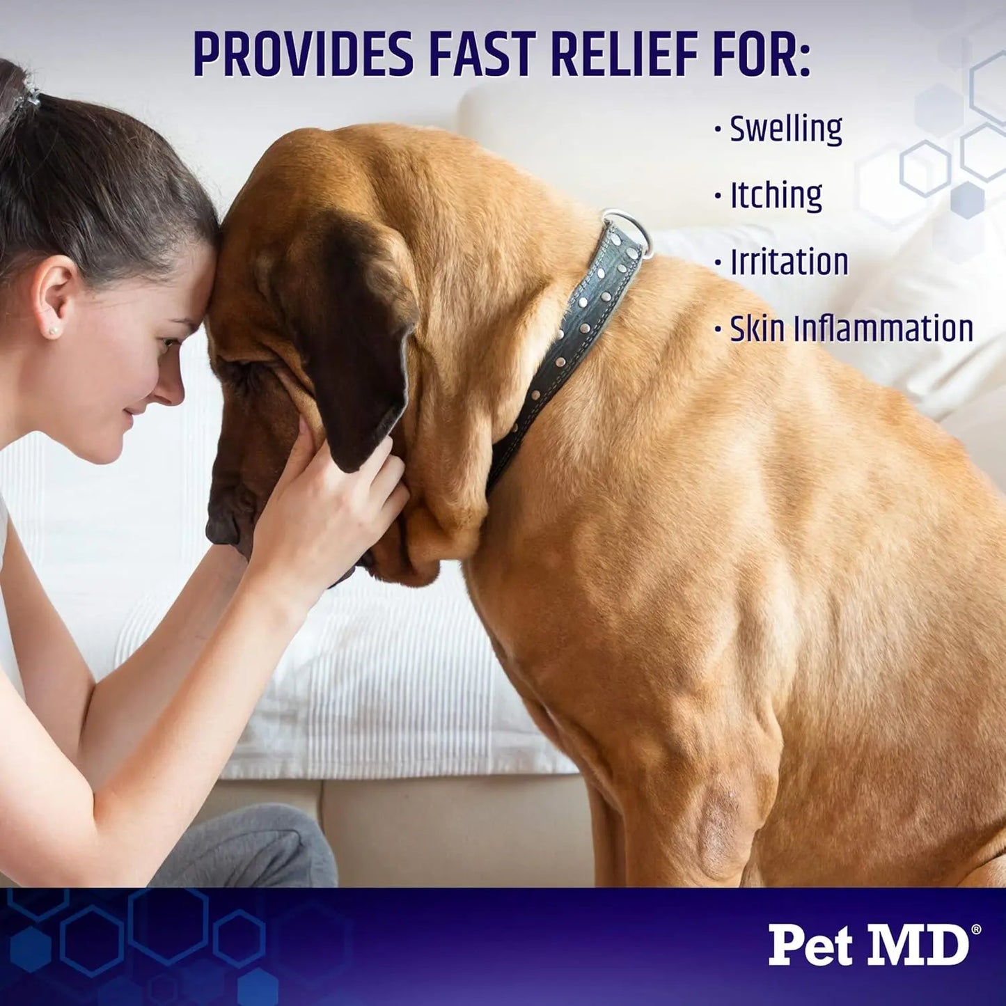 Itch Relief Spray & Hot Spot Treatment for Dogs, Pet MD Hydrocortisone Spray for Dogs, Cats & Horses - Irritated Dry Itchy Skin, Allergies, and Dermatitis - Reduces Topical Inflammation - 4 Oz