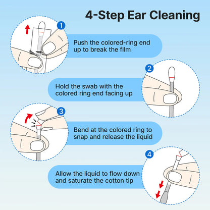 Pawfirst 100 Pack Pet Ear Cleaning Swabs, Break-To-Release Disposable Ear Cleaner for Dogs & Cats, Soothing Aloe & Chamomile Formula for Earwax & Odor